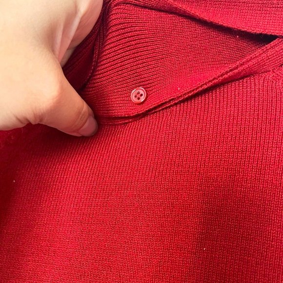 Chico's Women Luxe Tie Neck Detail‎ Pullover Sweater Spiced Red Size 2 Large NWT - Picture 5 of 14